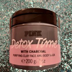 Pink New Detox Time with Charcoal clay face and body mask $10.00