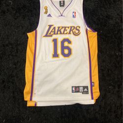 Paul Gasol LAKERS‼️ Championship Jersey 100% Real