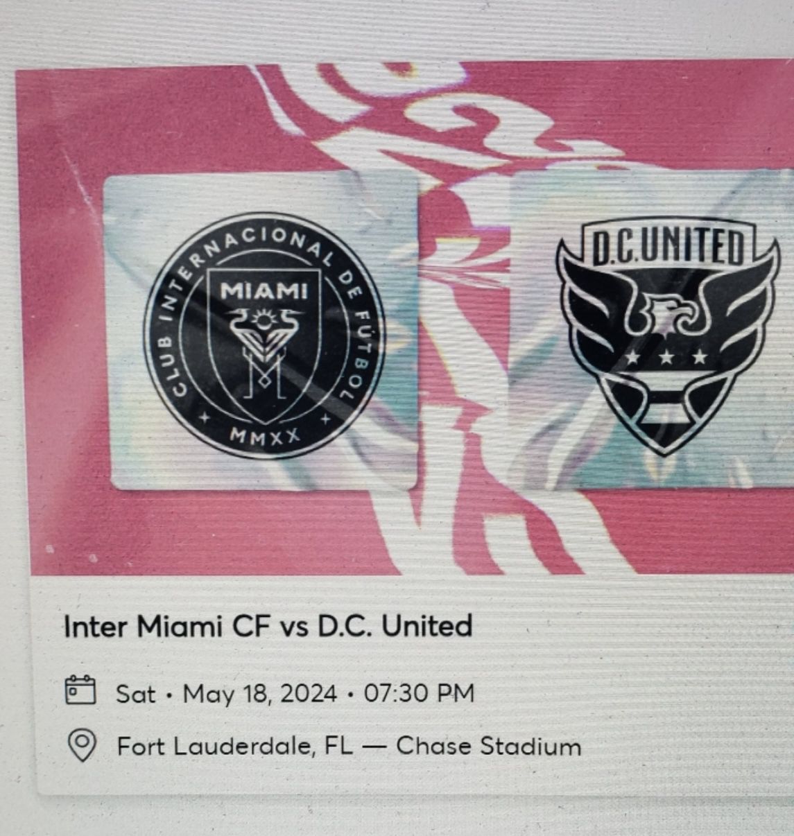 BEST PRICE!! 2 Inter Miami Tickets 🎟️ Saturday May 18th, 7:30PM Chase Stadium Fort Lauderdale 