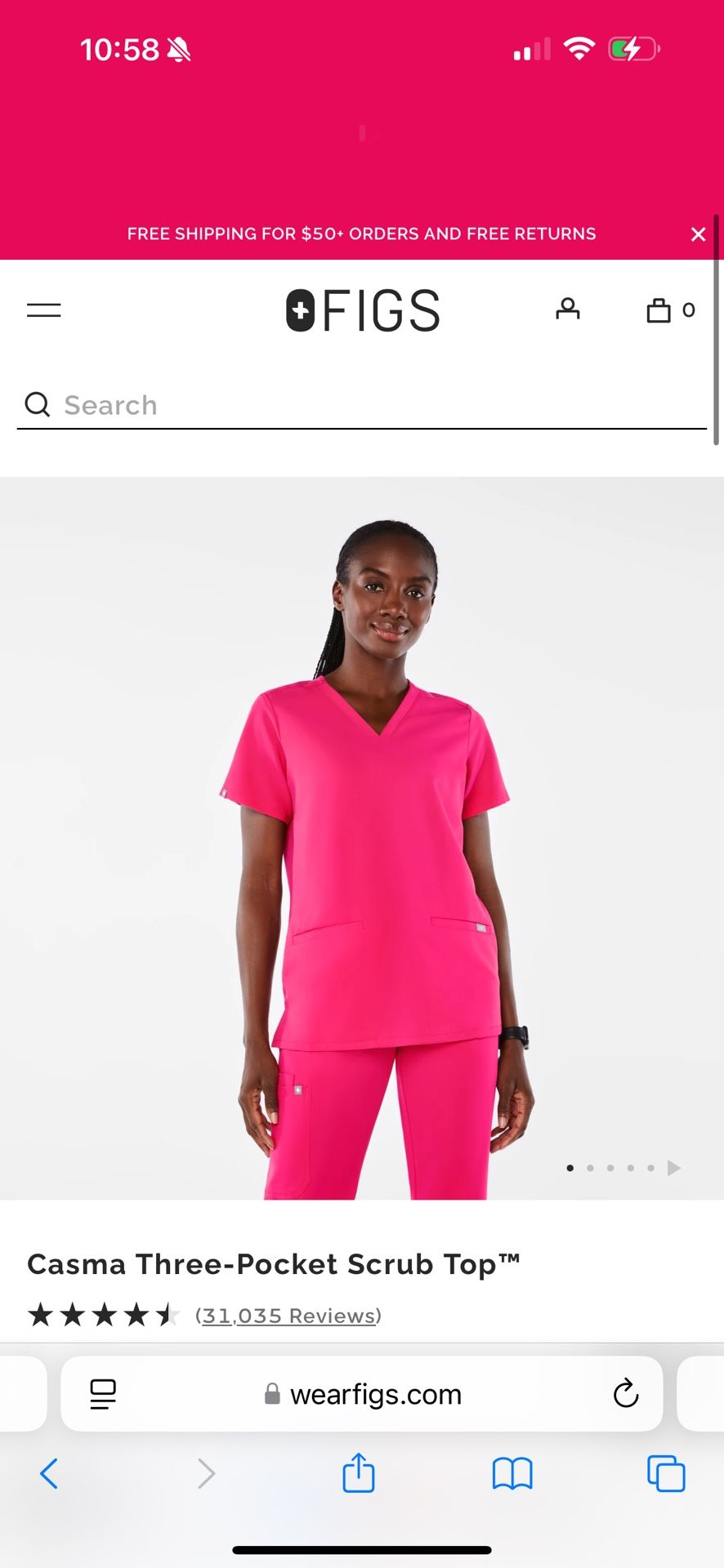 Casma Three Pocket Scrub Top And Zamora Jogger Pants