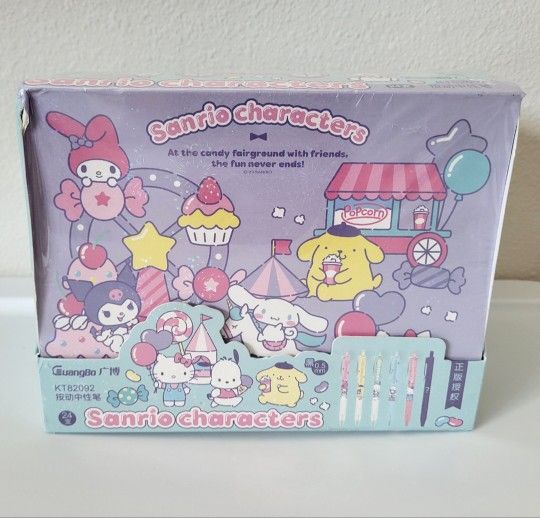 24 PCS Sanrio Characters Blind Box Pen/Mini Bookmark (WHOLE CASE) FREE Large Reuseable Bag