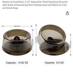Raised/Tilted Per Water/Food Bowl 