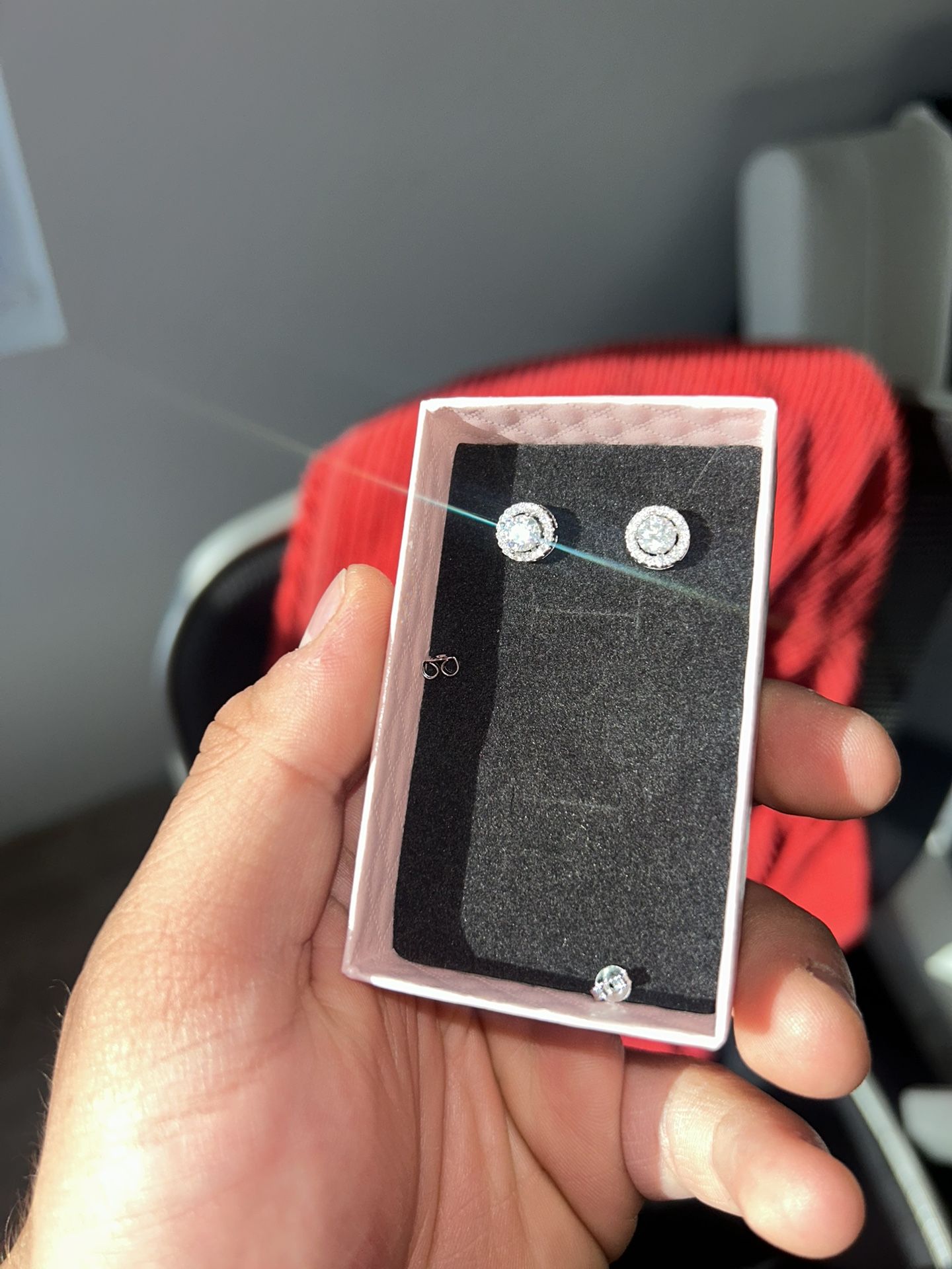 Moissanite Earrings  Round Cut