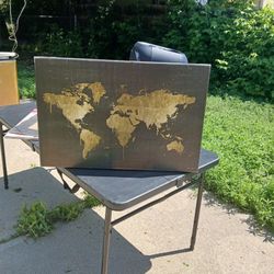 Vintage Style World Map Canvas 