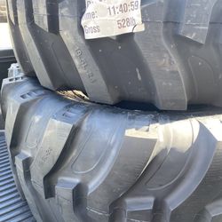 2x 19.5x24 Tractor Tires $1100 
