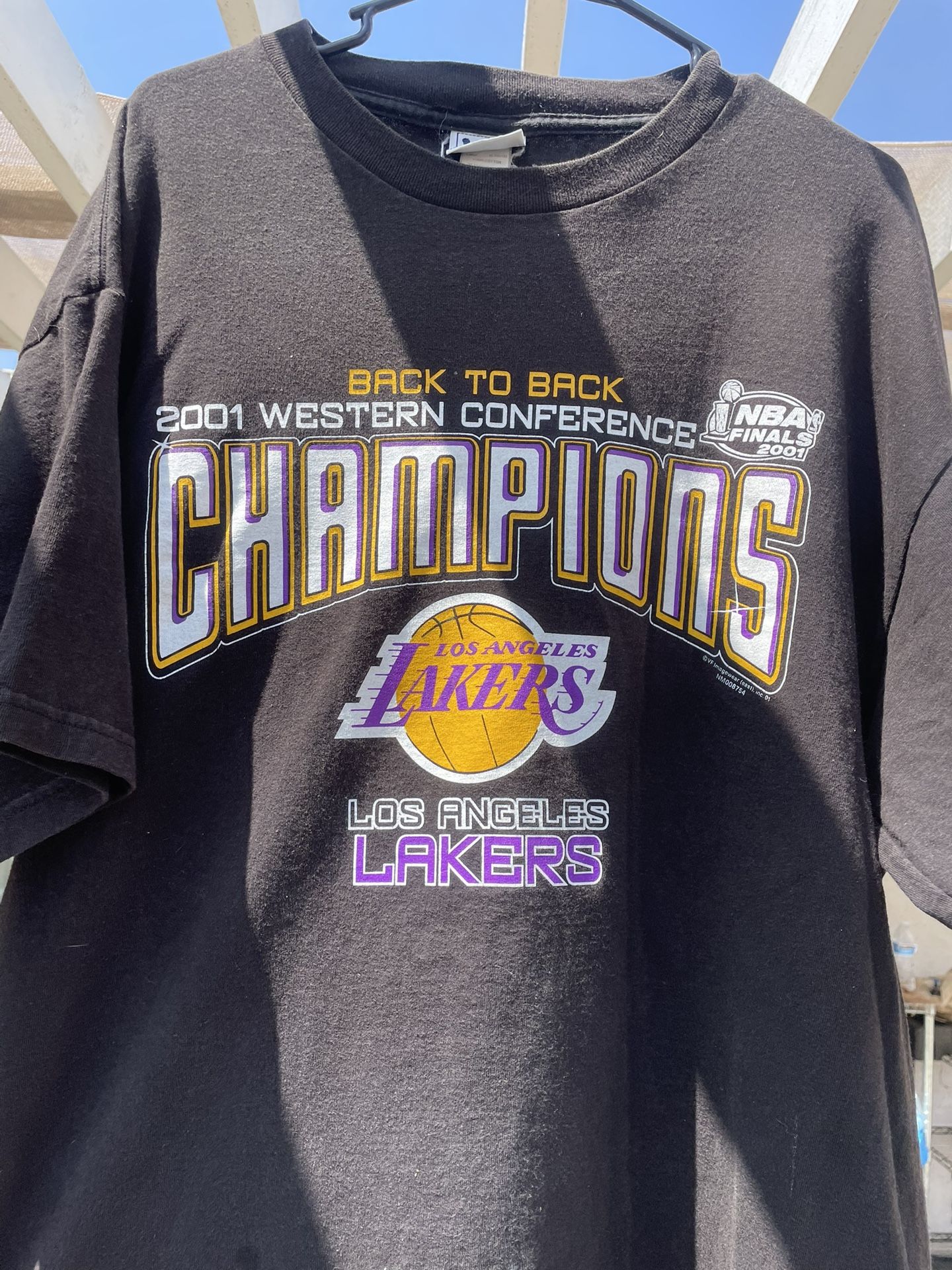 🔥🏆Vintage LA Lakers 2000-2001 Back To Back NBA West Conf-Champs T-Shirt🔥🏆