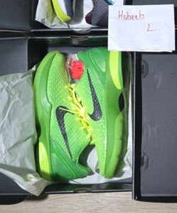 DS Kobe Protro 6 Grinch sz 11.5