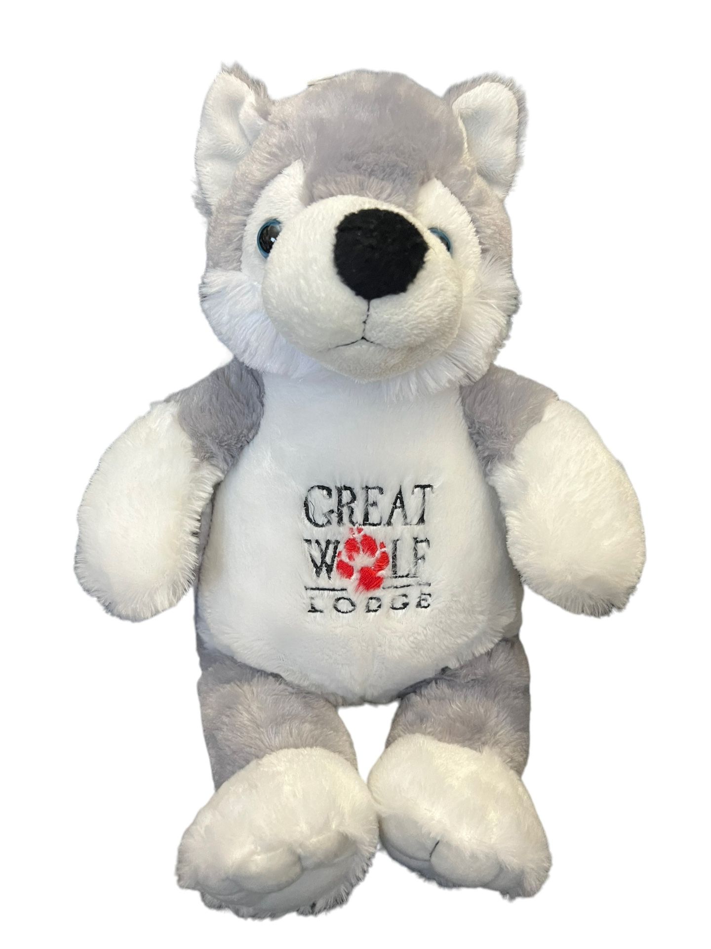 Gray White Wolf Plush Great Wolf Lodge 16 inch