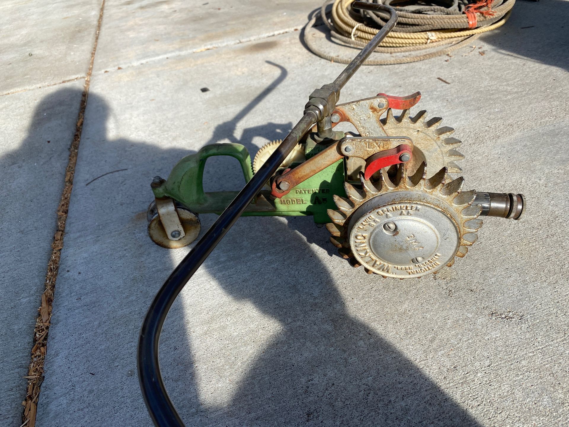 Vintage tractor sprinkler