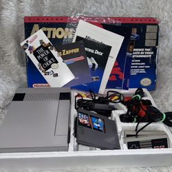Nintendo NES Action Set System  Complete In Box 