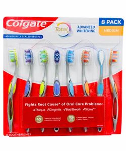 Colgate Total Advanced Whitening Toothbrushes 8-Pack