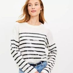 Black & White Sequined Sweater