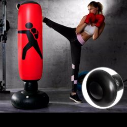 Inflatable Free Standing Punching Bag Boxing Cardio Kickboxing Training 