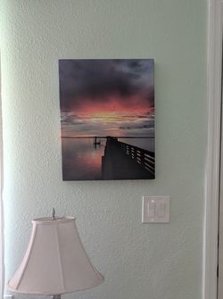 Beautiful Canvas Photo of Sunset at Weaver Park in Dunedin by local Photographer