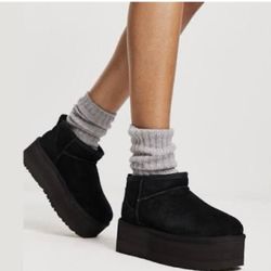 UGG Classic mini platform boots in black