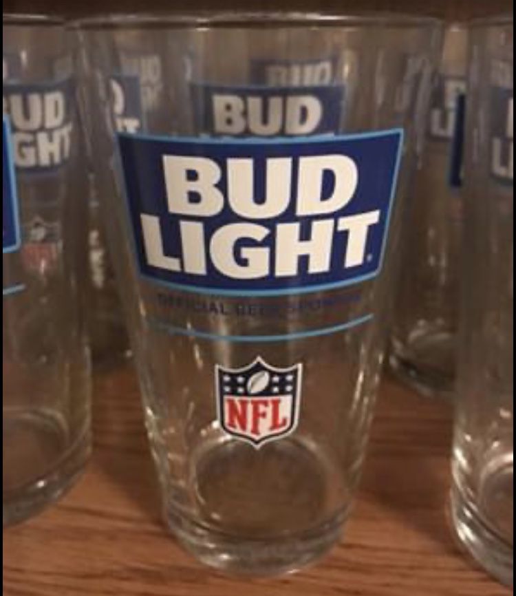 Bud Light NFL Glass Cups