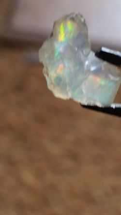  Raw Beautiful Opal Fire N Ice shaped like a heart