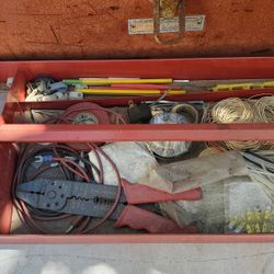 Craftsman Box With Various Electrical Related tools 