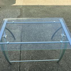 A Set Of Glass Office Desks 