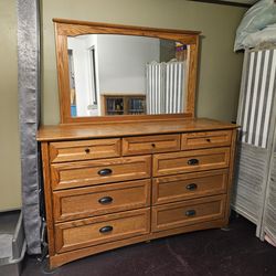 Dresser with mirror