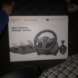 Gaming Steering Wheel With Stick, V9 Gen2 Racing Wheel