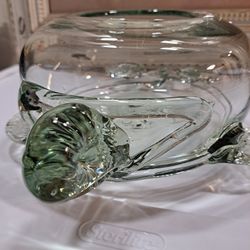 Handmade Blown Glass 'Desert Turtle' Terrarium