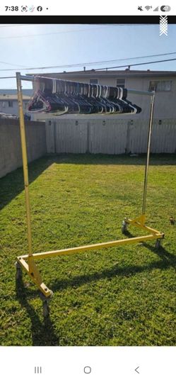 Heavy duty cloths pole with hangers