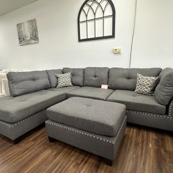 2pc Sectional Sofa & Ottoman 