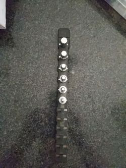 Blue point triple square 1/4 inch shorty sockets with Snap-on magnet socket strip