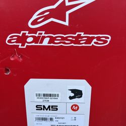 Alpine  Stars S-M5 Solid Black Helmet