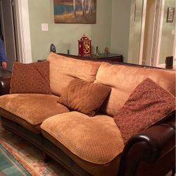 Brown Leather Couch