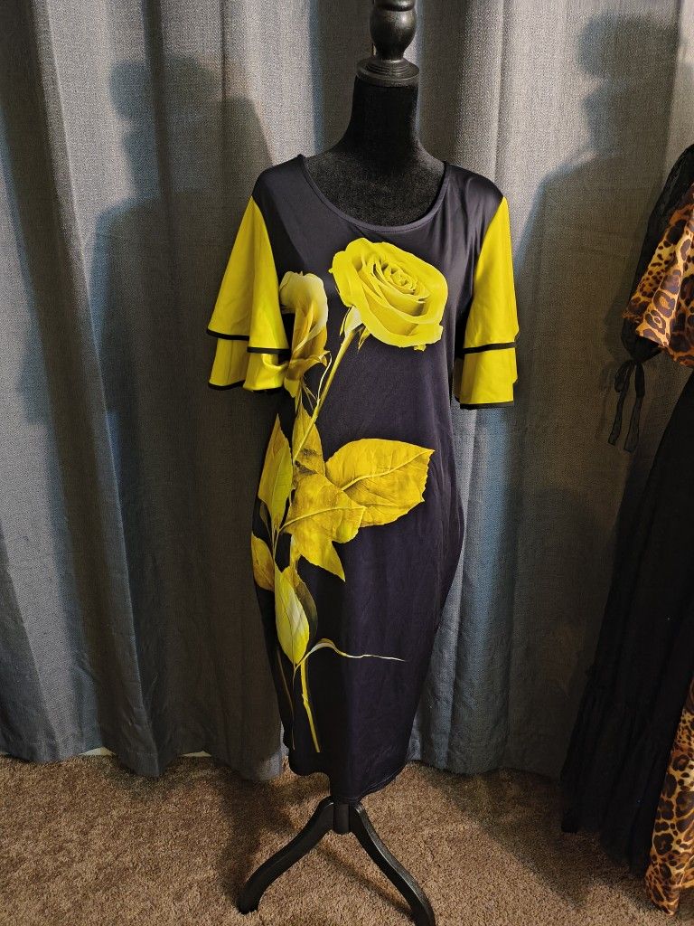 Beautiful Yellow Rose Dress