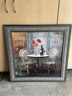 Framed Paris Café Wall Art Print