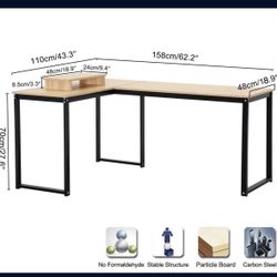 Tan L-Desk
