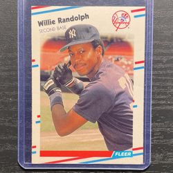 1988 Fleer Willie Randolph Baseball Card #218
