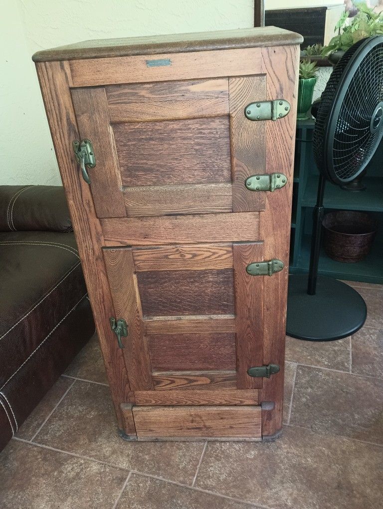 Lucky Platt Antique Ice box