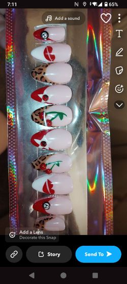 Custom Press Ons 💅🏻🍒🐆