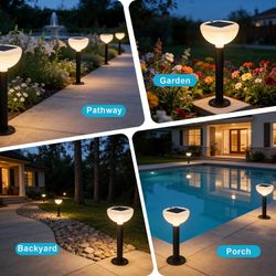Solar Powered Garden Lights Dusk to Dawn - 2 Pack