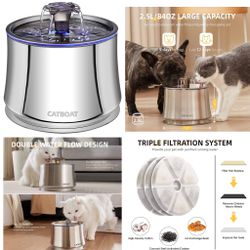 Cat Water Fountain Stainless Steel