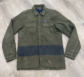 Patagonia Insulated Fjord Flannel Jacket Mens Medium Forge Green 27640 FA20 Coat