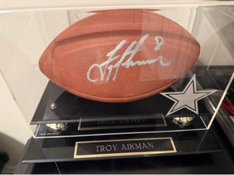 Signed Troy Aikman Football