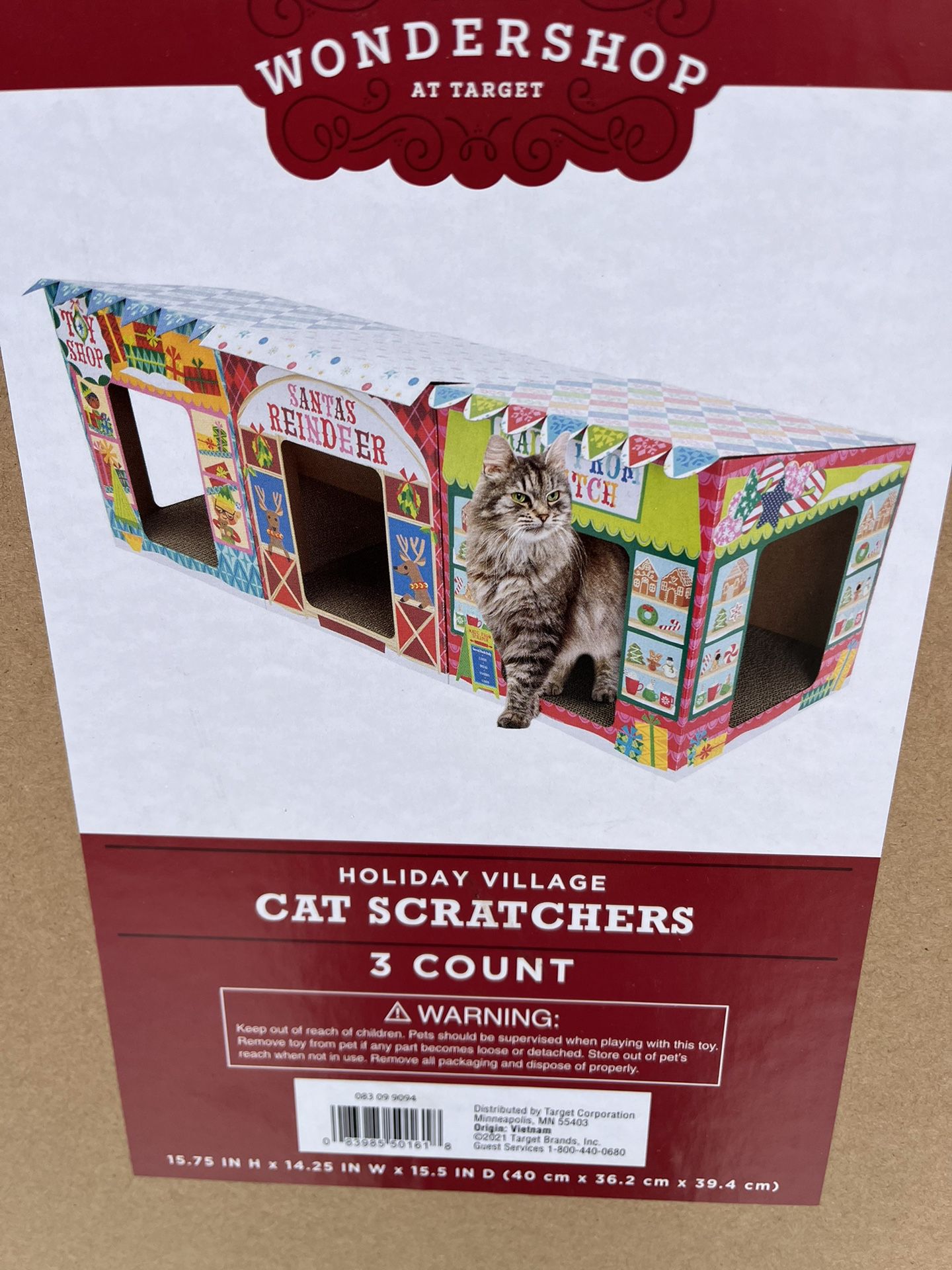 Boots And Barkley Holiday Village Cat Scratcher
