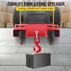 104]3 Tonne Large Forklift Lifting Hook Attachment 3000kg Telehandler Crane Jib Test Cert