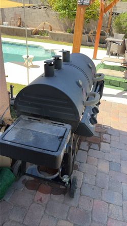 Bbq grill double for propane and charcoal