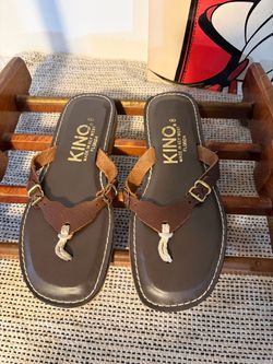 Kino Key West Leather Sandals Size 8