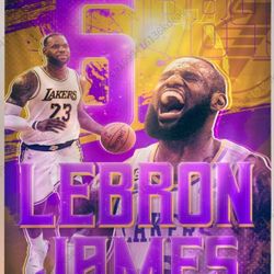LeBron James Born To Rule Since 84 Wall Tapestry 16"x 24"
