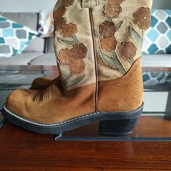 Ariat Doll Baby Chestnut Floral Cowboy Boots size 8.5