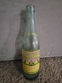 1940s 1950s Royal Crown glass bottle.