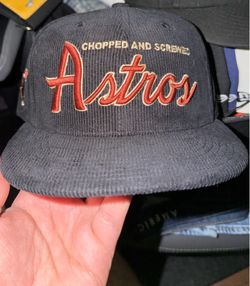 Mitchell & Ness Houston Astros DJ Screw Corduroy Script OG Hat Cap AUTHENTIC