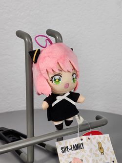 4.5" Spy X Family Anya In Black Dress Keychain Charm Plush